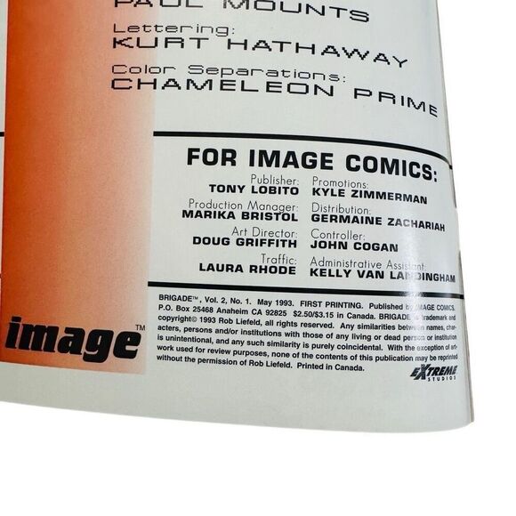 Brigade 1 May 1993 Image Comic Book Gatefold Cover Blood Brothers NM - Picture 5 of 5